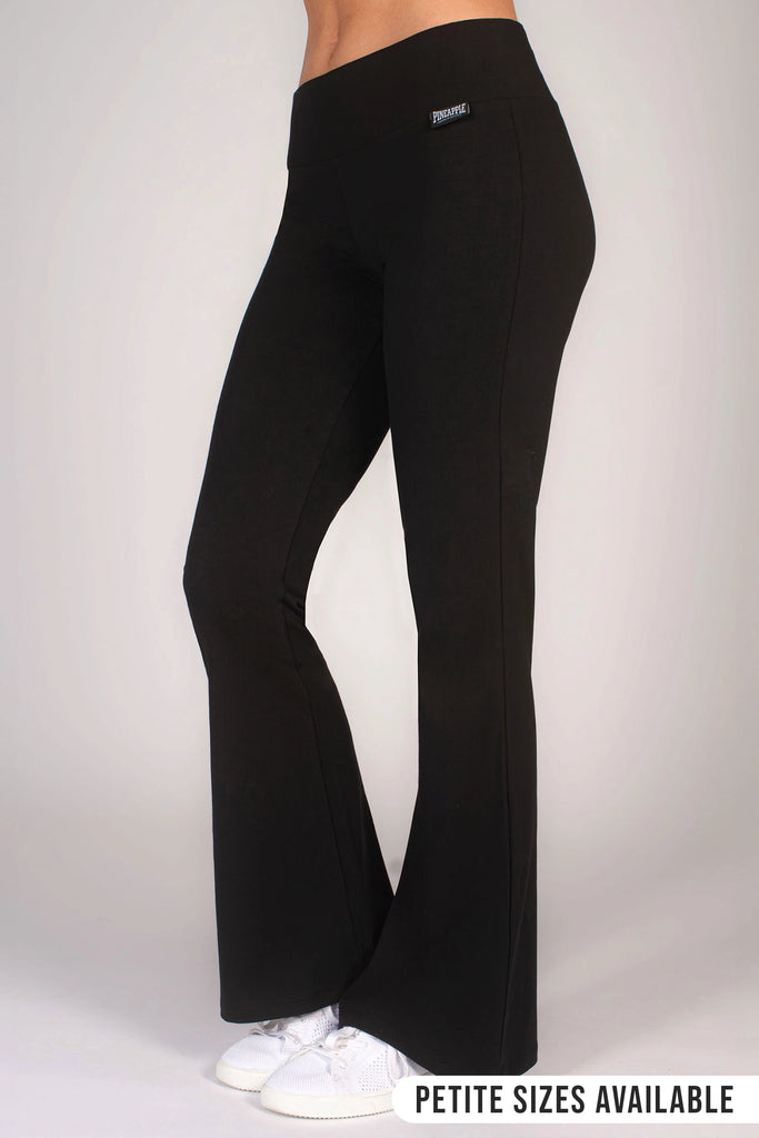 Women's Flare Jersey Trousers in Black | Pineapple Dance Essentials