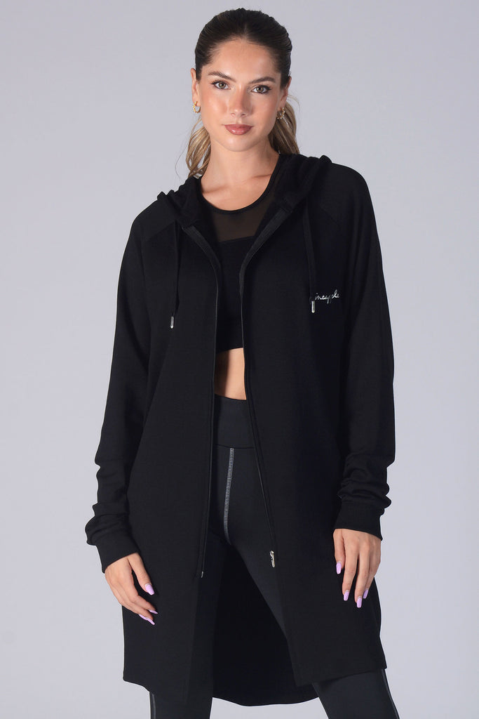Womens black longline sweatshirt Clearance