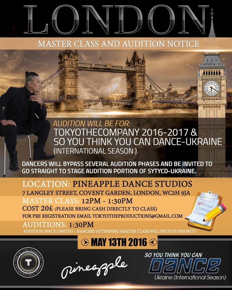 Masterclass & Audition - Friday 13 May 2016
