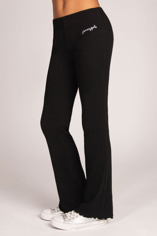 Rib Flare Legging Trousers