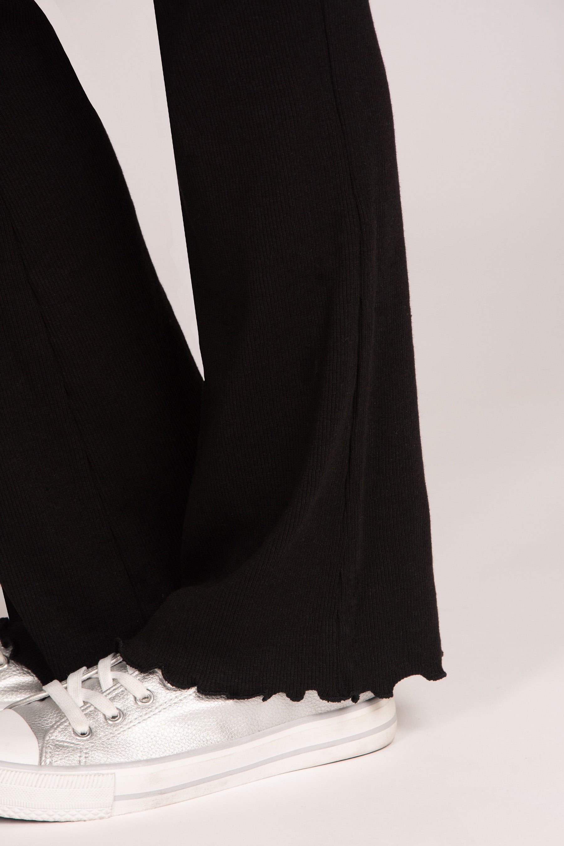 Rib Flare Legging Trousers