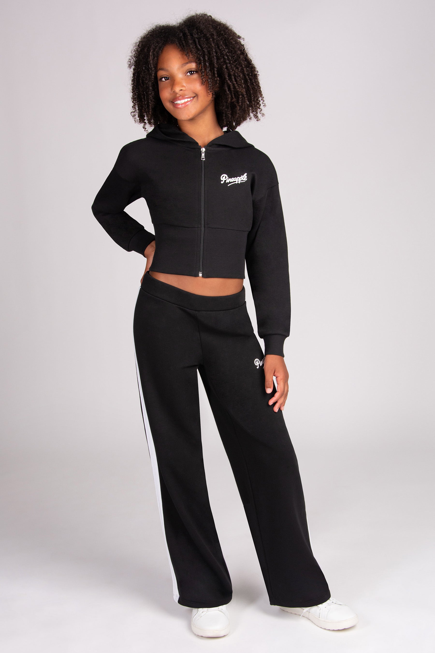 Stripe Panel Wide Leg Joggers