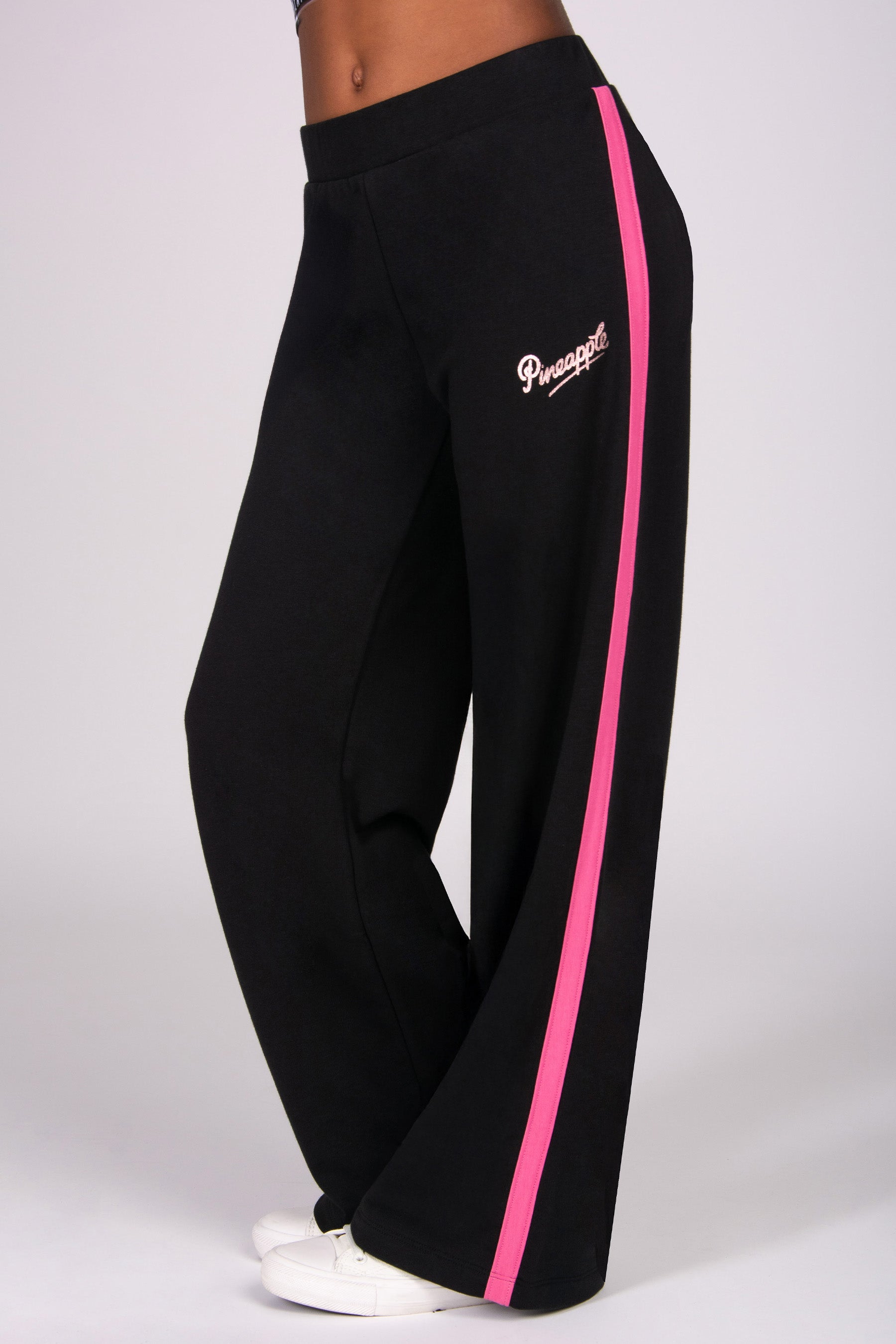 Stripe Panel Wide Leg Joggers