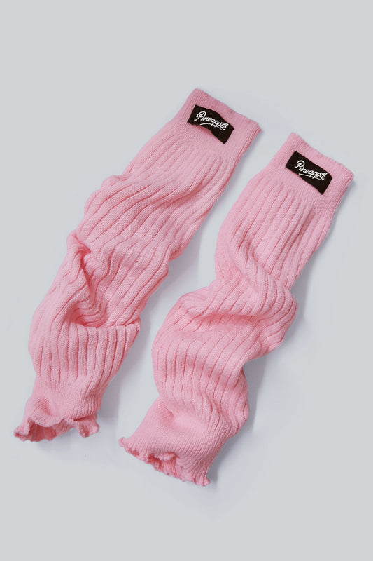 Pineapple dance leg warmers in pink for women and girls