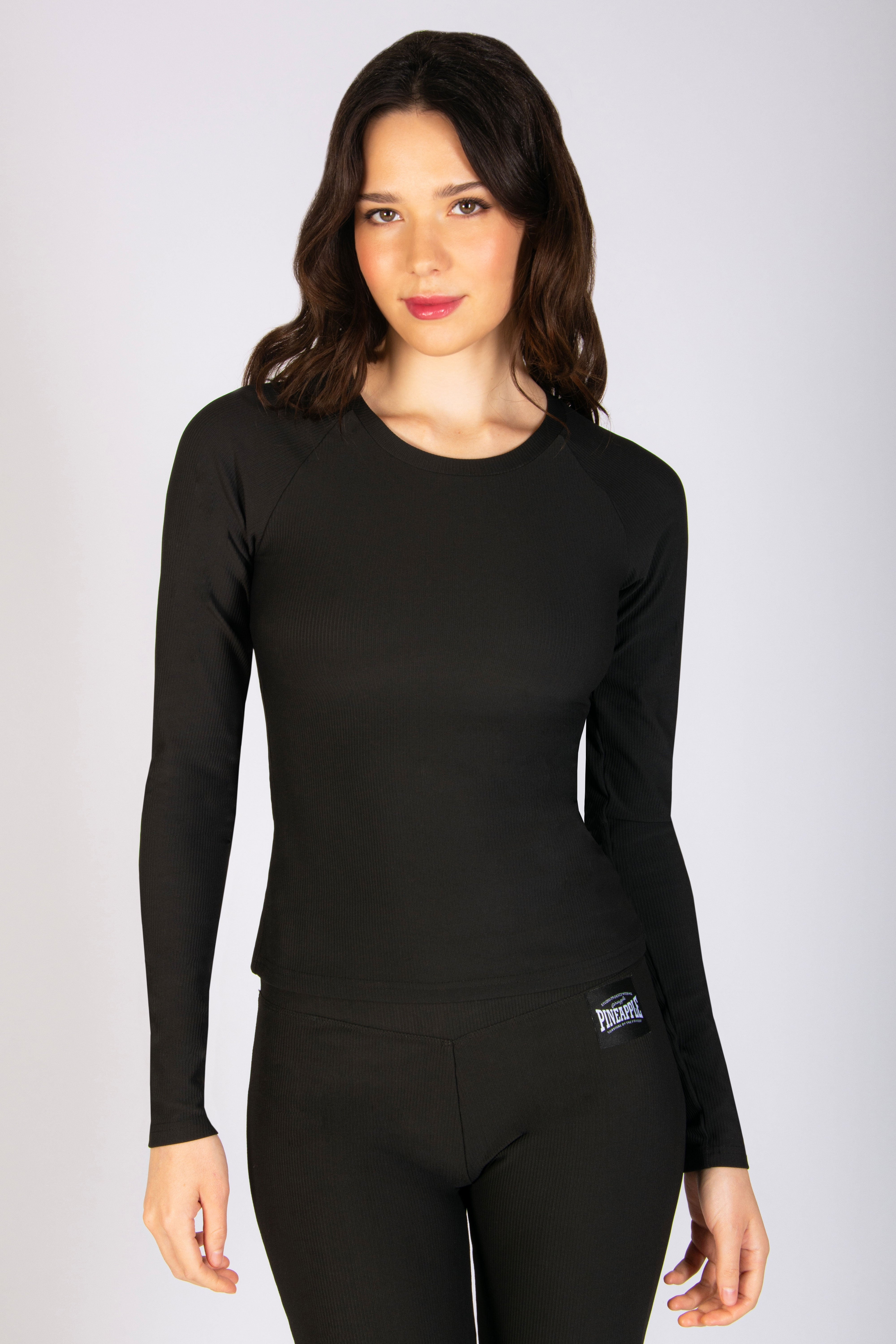 Long Sleeve Ladies Workout Pants Women's Black Long Sleeve Gym Top