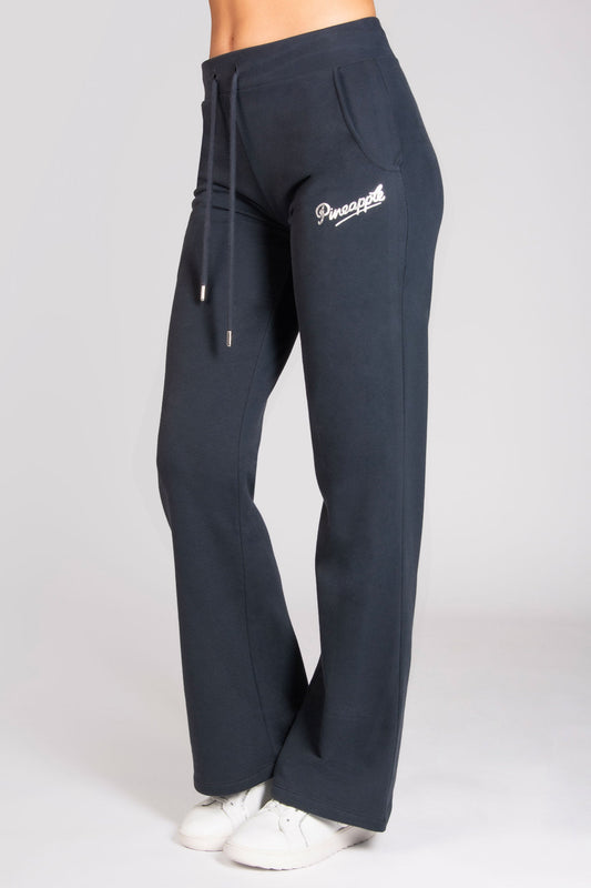 Wide leg joggers in soft fabric and dark grey colour for women