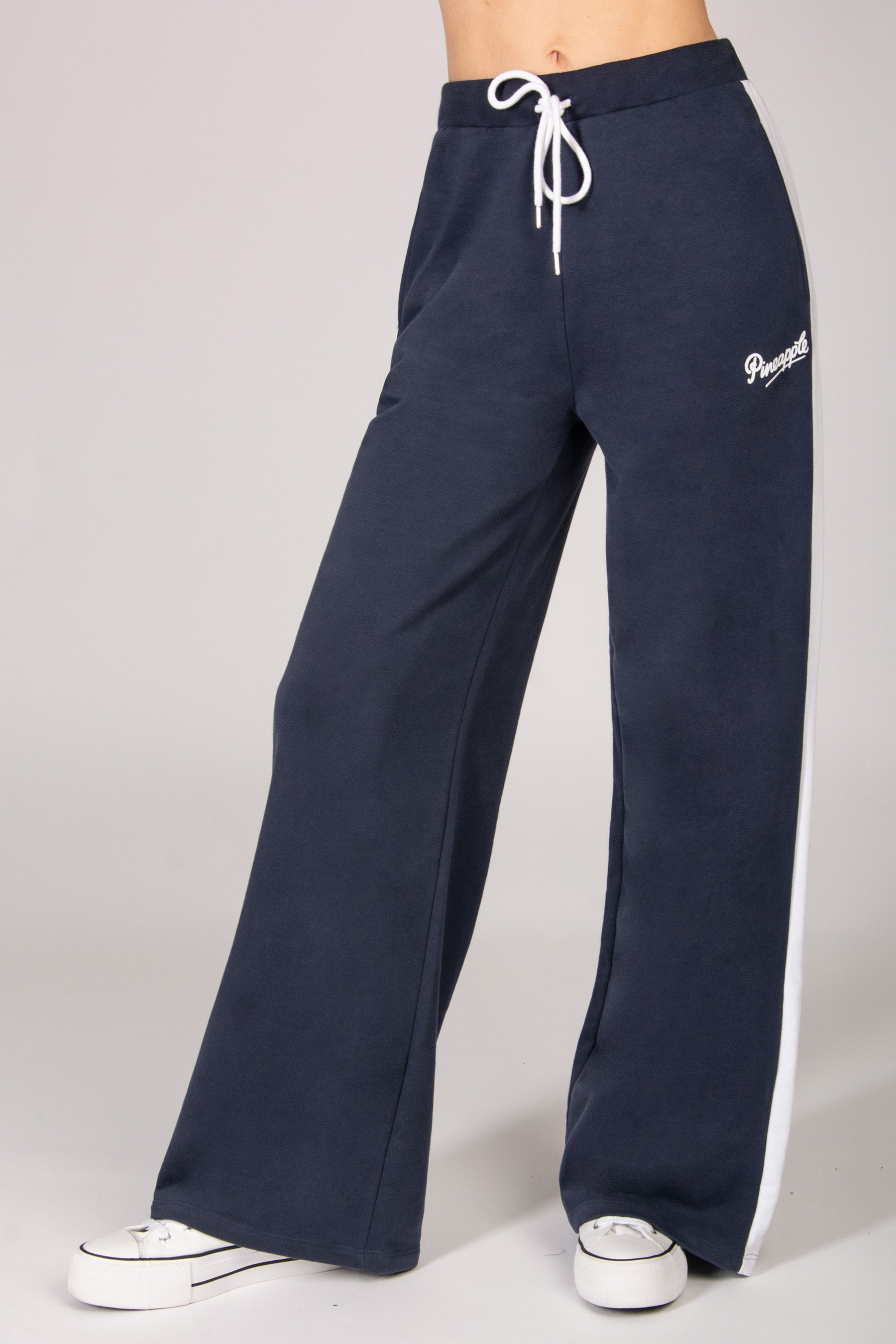 Stripe Panel Wide Leg Trousers