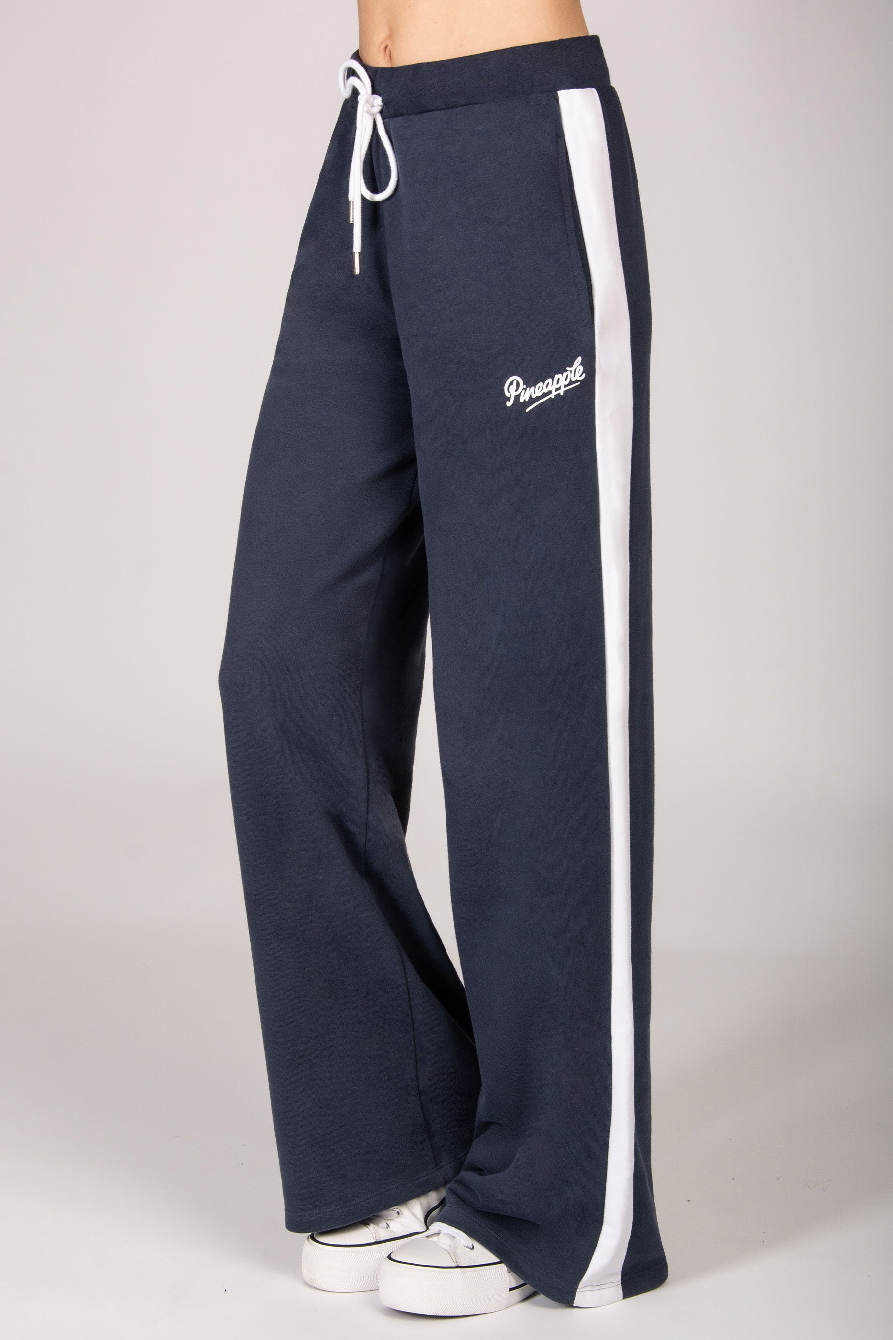 Stripe Panel Wide Leg Trousers