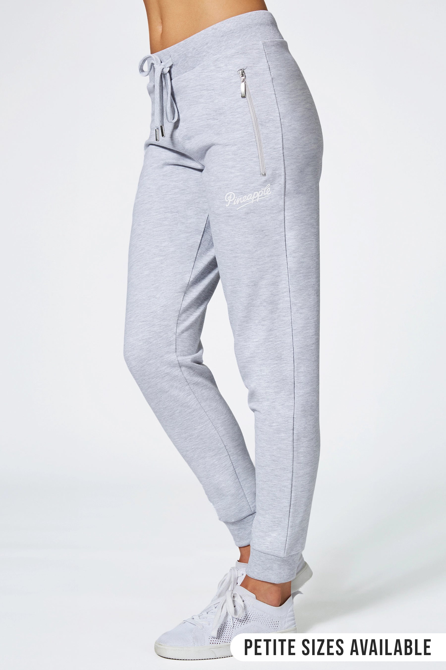 grey marl joggers with zip pockets for women