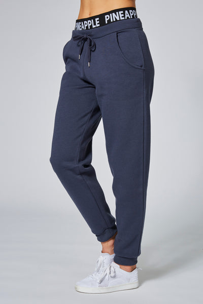 Woman wearing Pineapple Charcoal Double Waist Trackpants