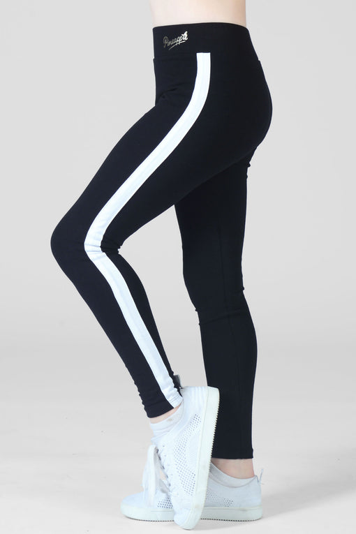 White Stripe Black And White Yoga Pants Buy Pineapple Girls' Black