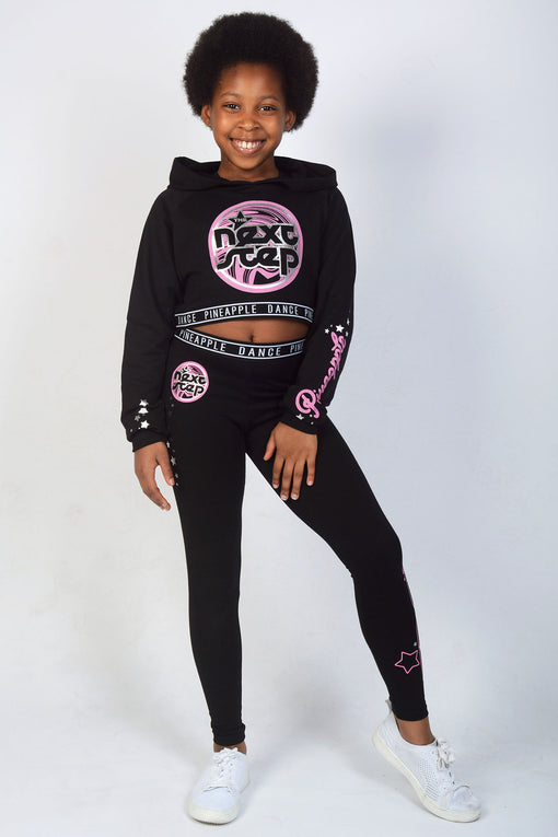 Shop Pineapple Girls' Black The Next Step Star Leggings Online