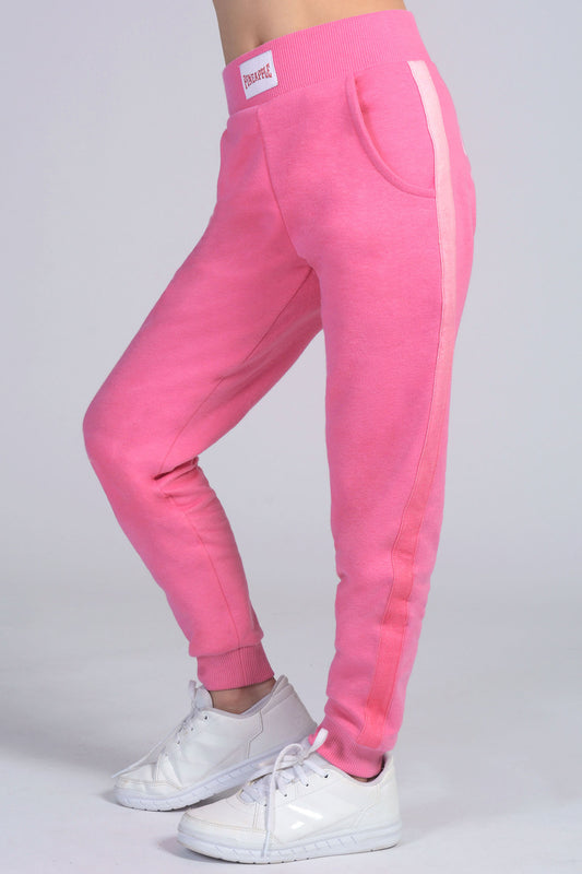 Girl wearing Pineapple pink Ombré Stripe Joggers