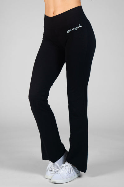 Woman wearing Pineapple black Bootcut Jersey Trousers