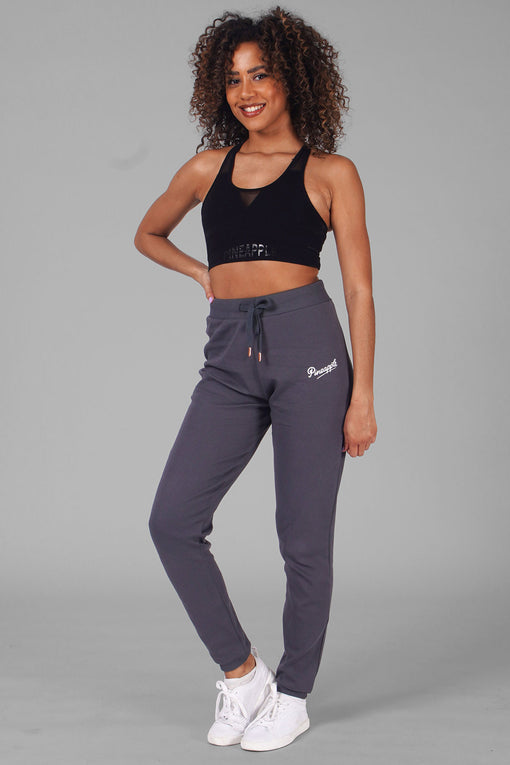 Women's Retro Skinny Joggers in Charcoal